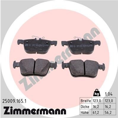 ZIMMERMANN Колодки тормозные 250091651