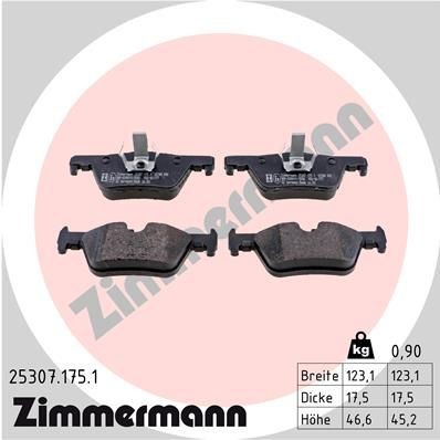 ZIMMERMANN Колодки тормозные 253071751