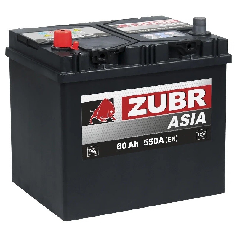 ZUBR Аккумулятор Ultra Asia 60Ah R+ (нижний борт), 230x179x225, 550А